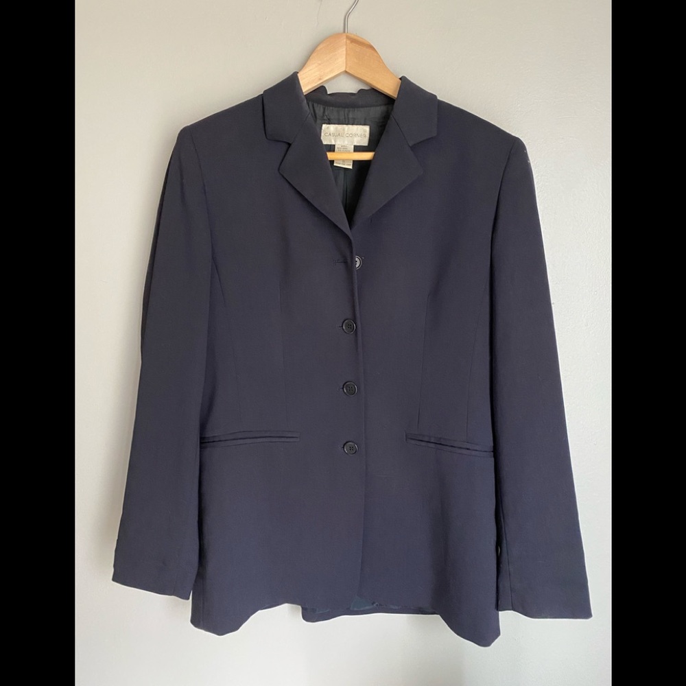 Vintage Casual Corner Navy Blazer